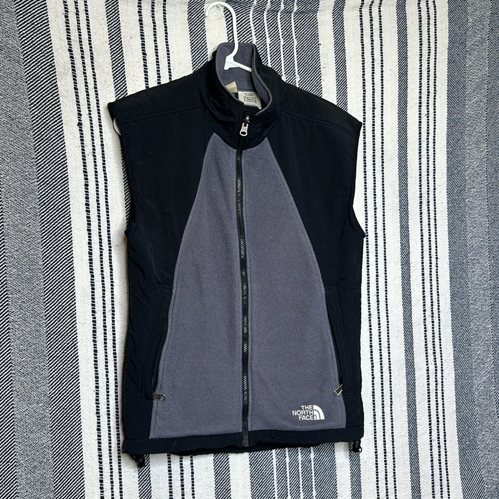 The North Face Black and Gray Softshell & Fleece Vest